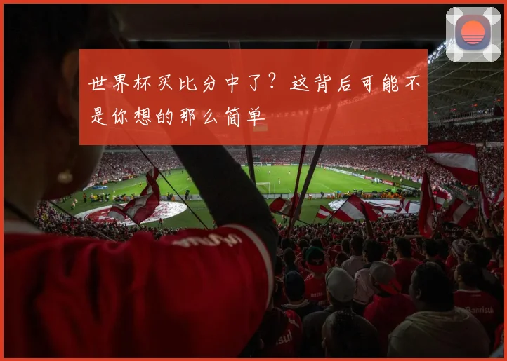 世界杯买比分中了?这背后可能不是你想的那么简单